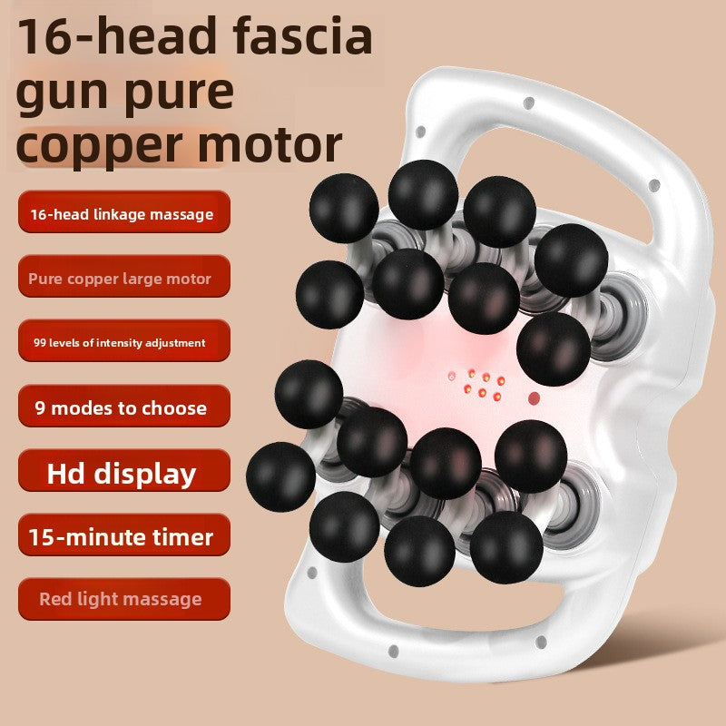 Rechargeable Multi-Head Fascia Gun Muscle Massager
